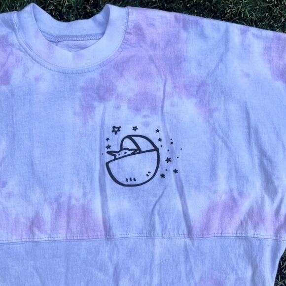 Disney Spirit Jersey Grogu Baby Yoda Mandalorian Tye Die Long Sleeve Shirt XS - Picture 5 of 8